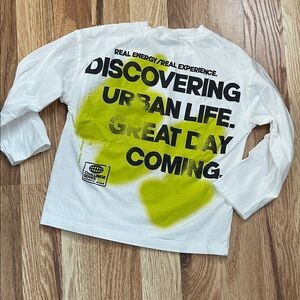 Zara Long Sleeve Graphic Urban Life Tee